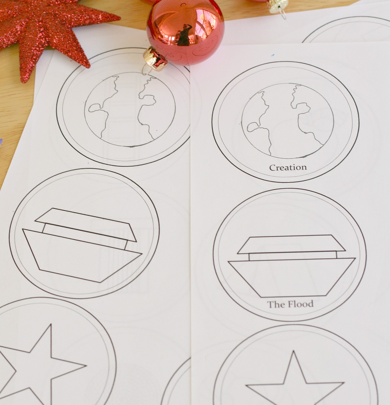 Printable Jesse Tree Ornaments for Coloring elizabeth clare