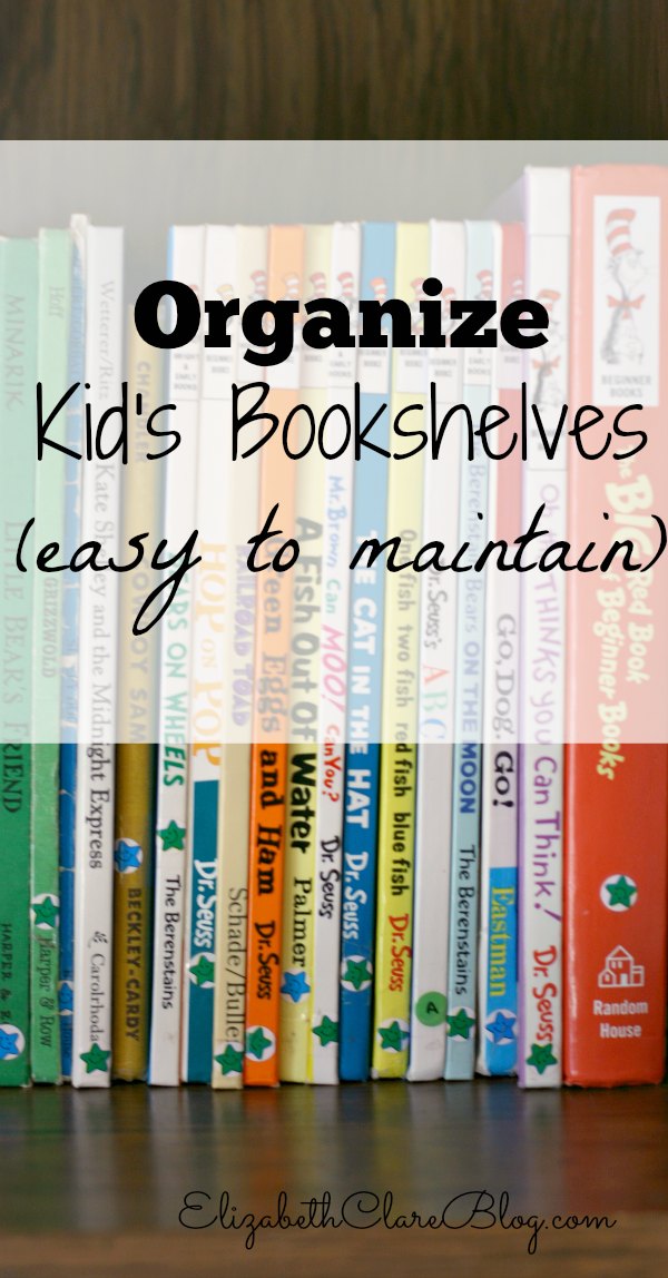 Easily Organize Kid’s Bookshelves