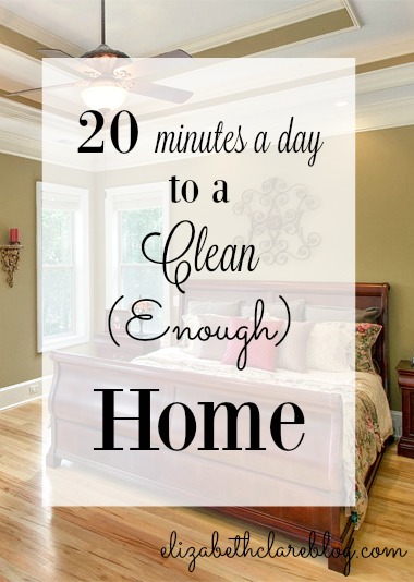 20 Minutes a Day to a Clean (Enough) Home:  Helpful Homeschooling Habit