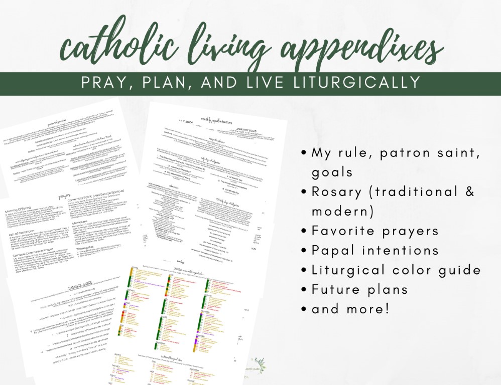 2025 Catholic Monthly Planner PDF Printable - elizabeth clare