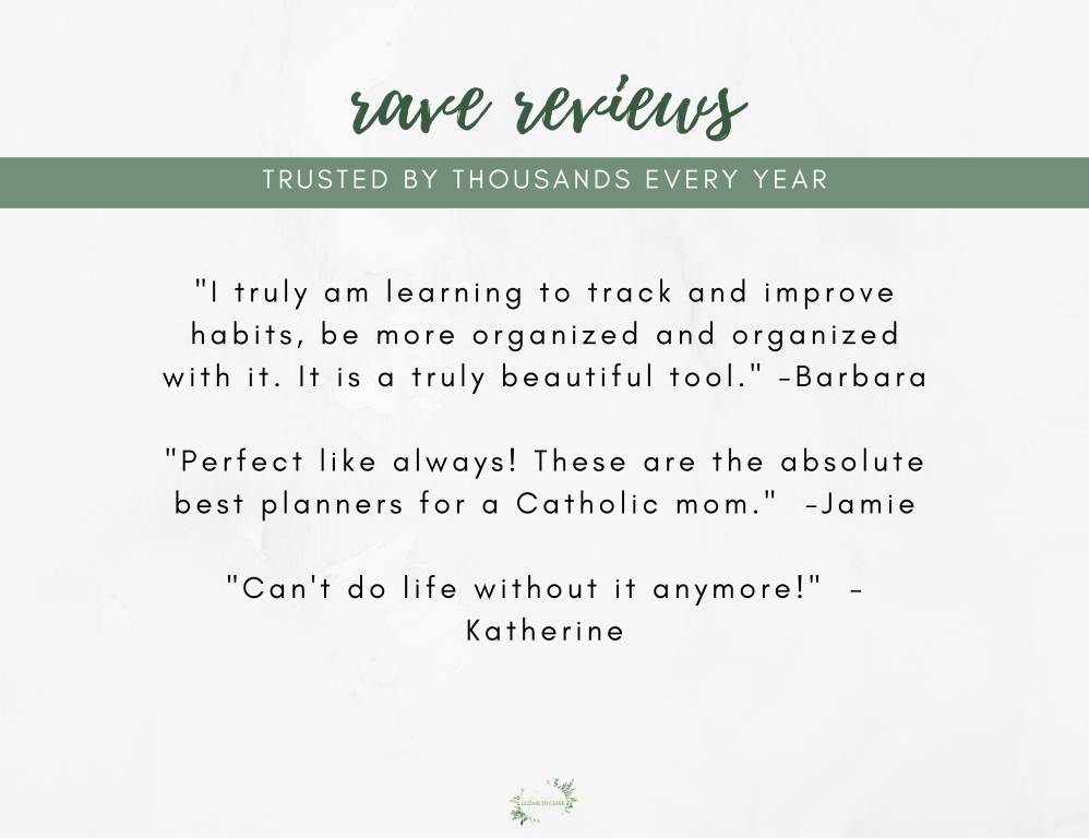 2023-2024 Catholic Monthly Planner PDF Printable - elizabeth clare