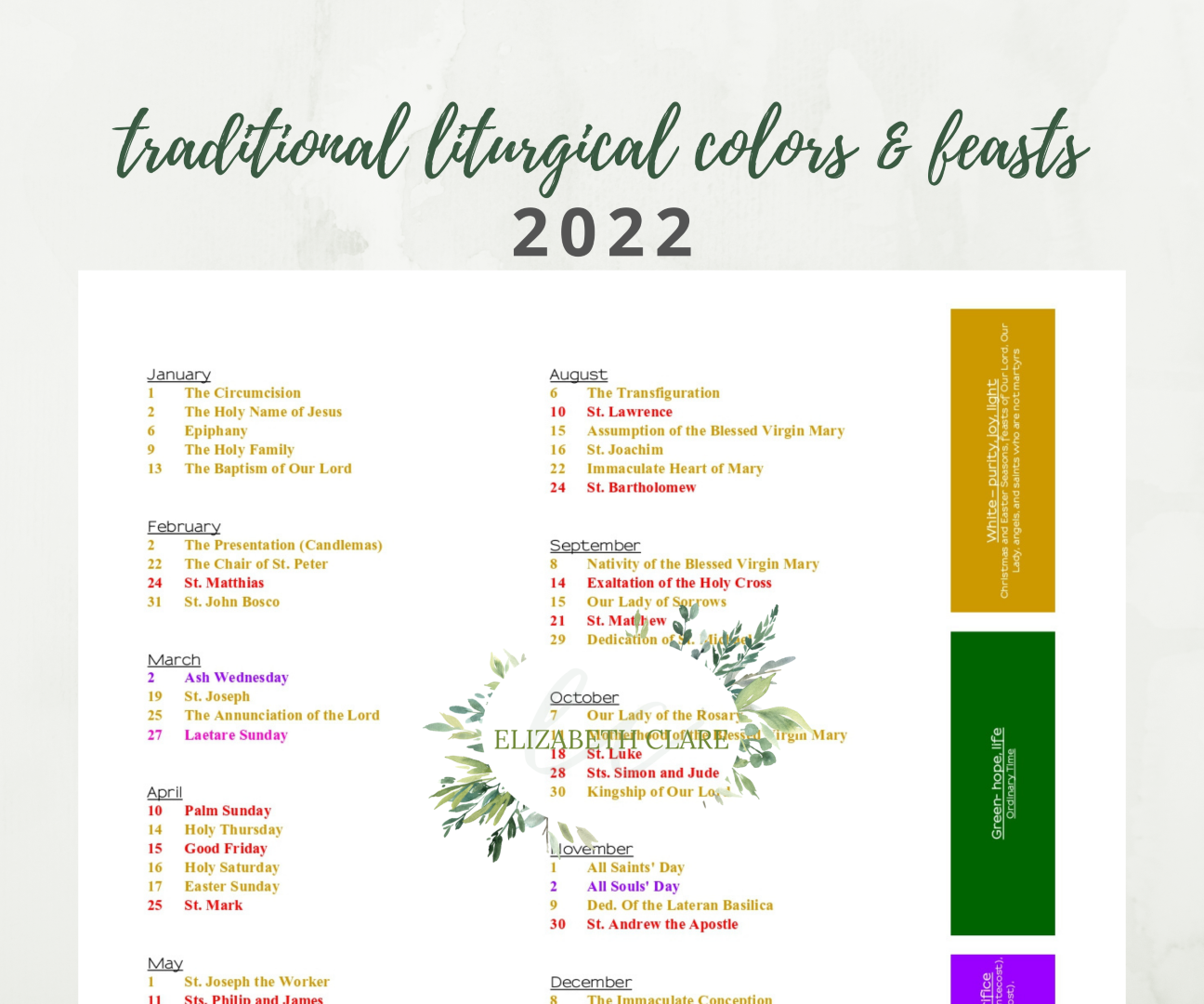 Catholic Calendar For Saint 2022 June 21 January Calendar 2022
