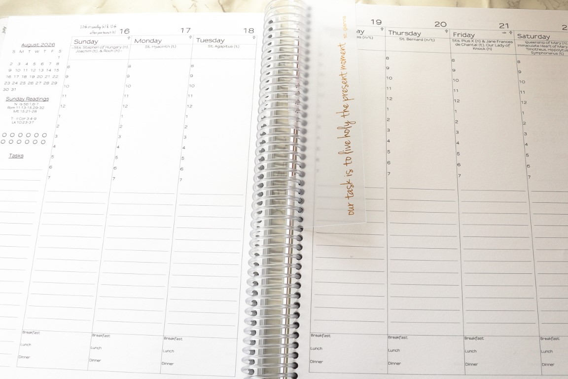 Saint Gianna Snap-In Catholic Planner Bookmark