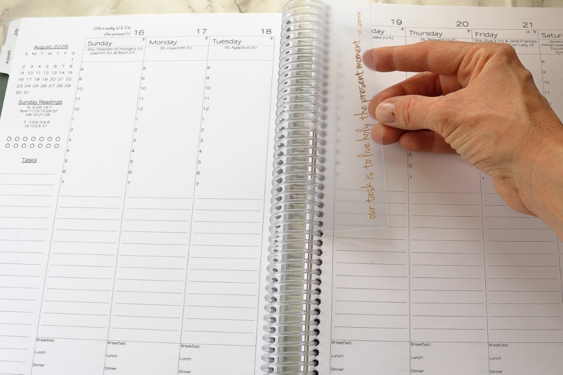 Saint Gianna Snap-In Catholic Planner Bookmark